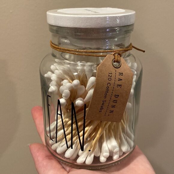 Rae Dunn Glass Cotton Swab Jar - Picture 4 of 4